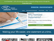 Tablet Screenshot of itemizedstatements.com